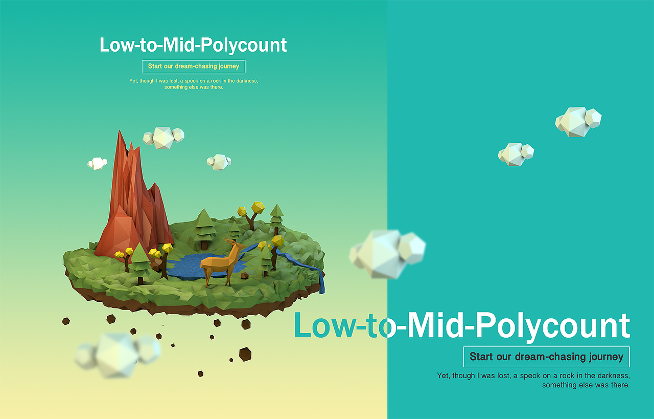 低多邊形練習(xí)（圖ZMTIyMjQ5OTY4） - 場景 - 站酷設(shè)計師Sherry瑞原創(chuàng)素材 - 站酷ZCOOL