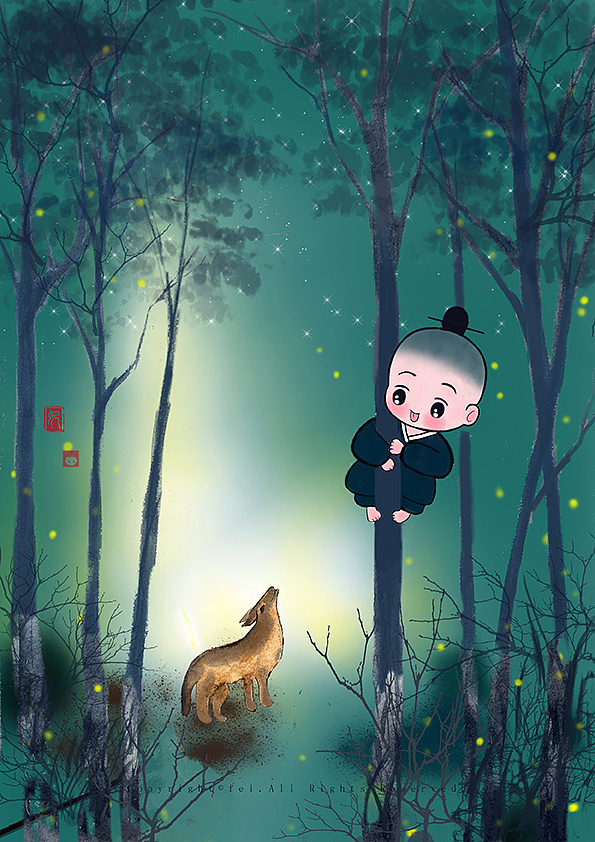 原创插画·了尘小道士