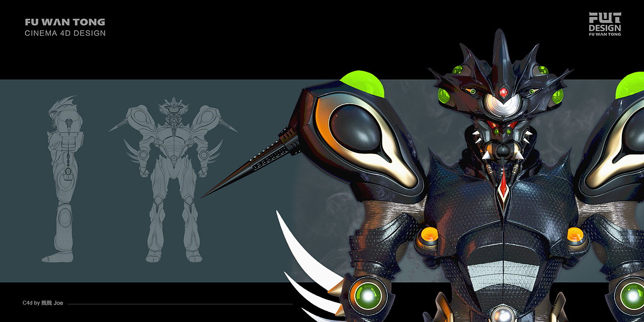 强殖装甲-巨人殖装-c4d角色