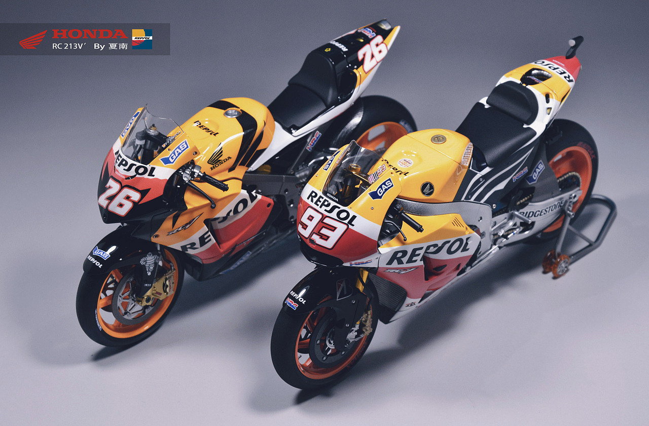 田宫1:12本田rc213v 14赛道摩托车