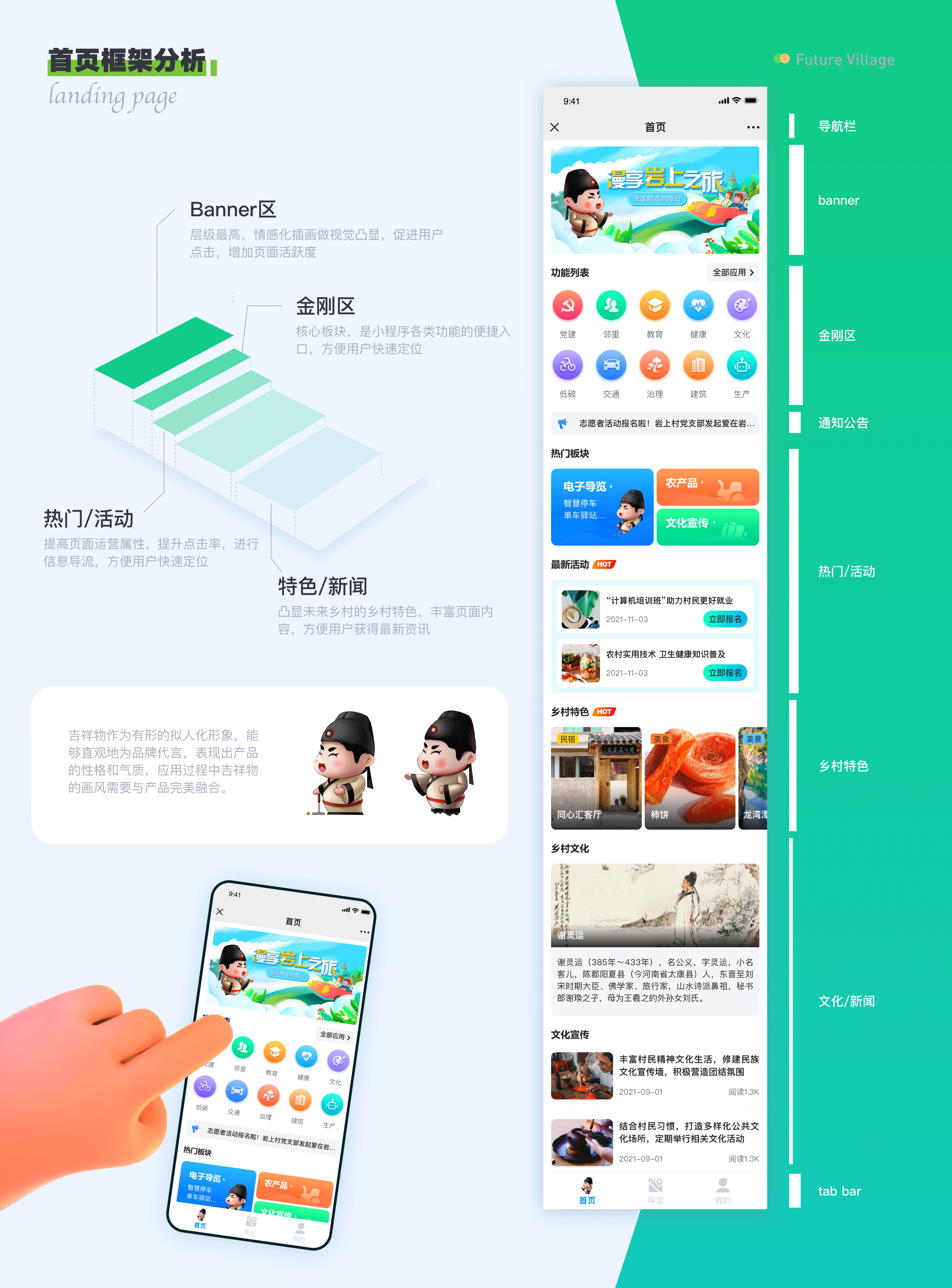 未来乡村小程序（图ZMjg4NTQ2MDI0） - APP界面 - 站酷设计师桃喜星期八原创素材 - 站酷ZCOOL