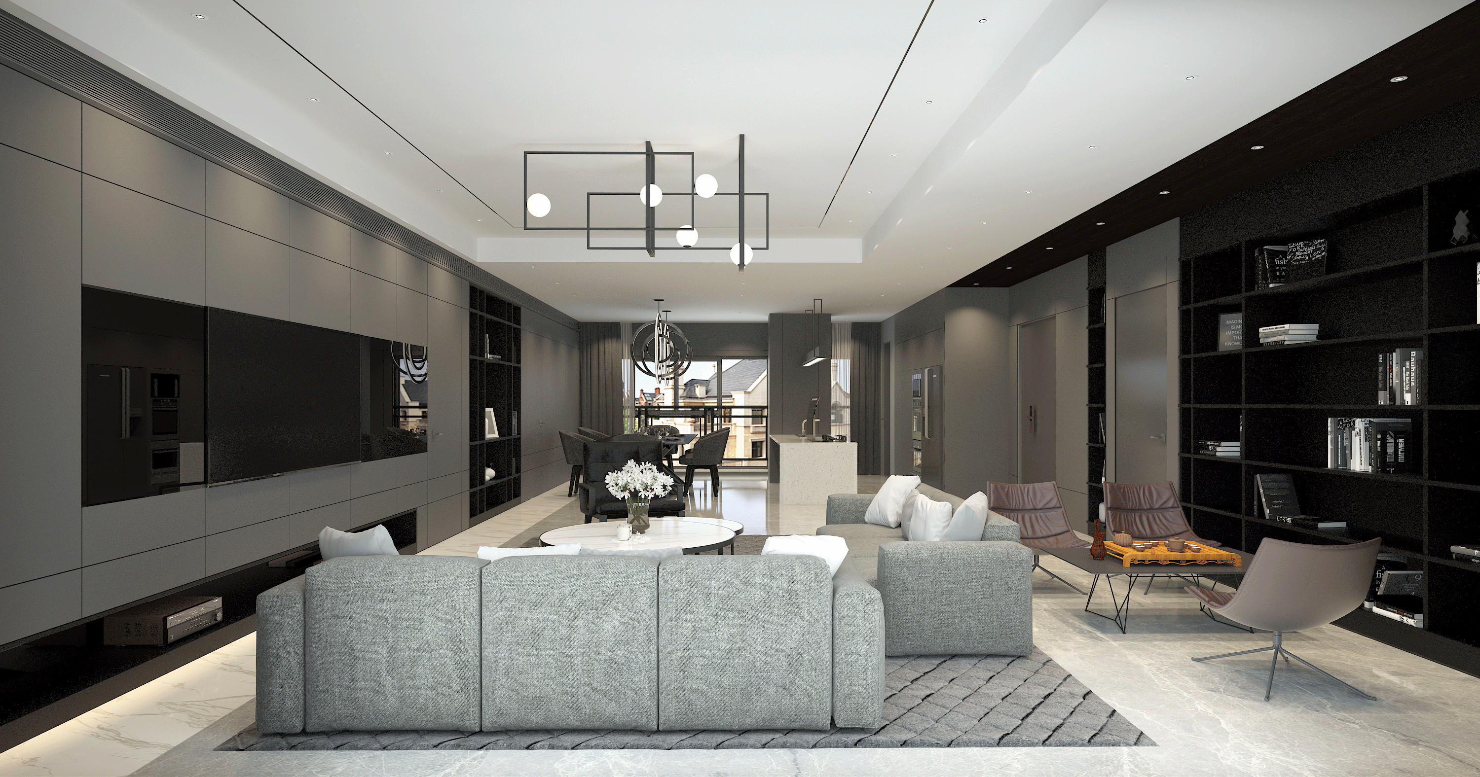 现代风格大户型第二弹|空间|室内设计|油条max - 原创作品 - 站酷