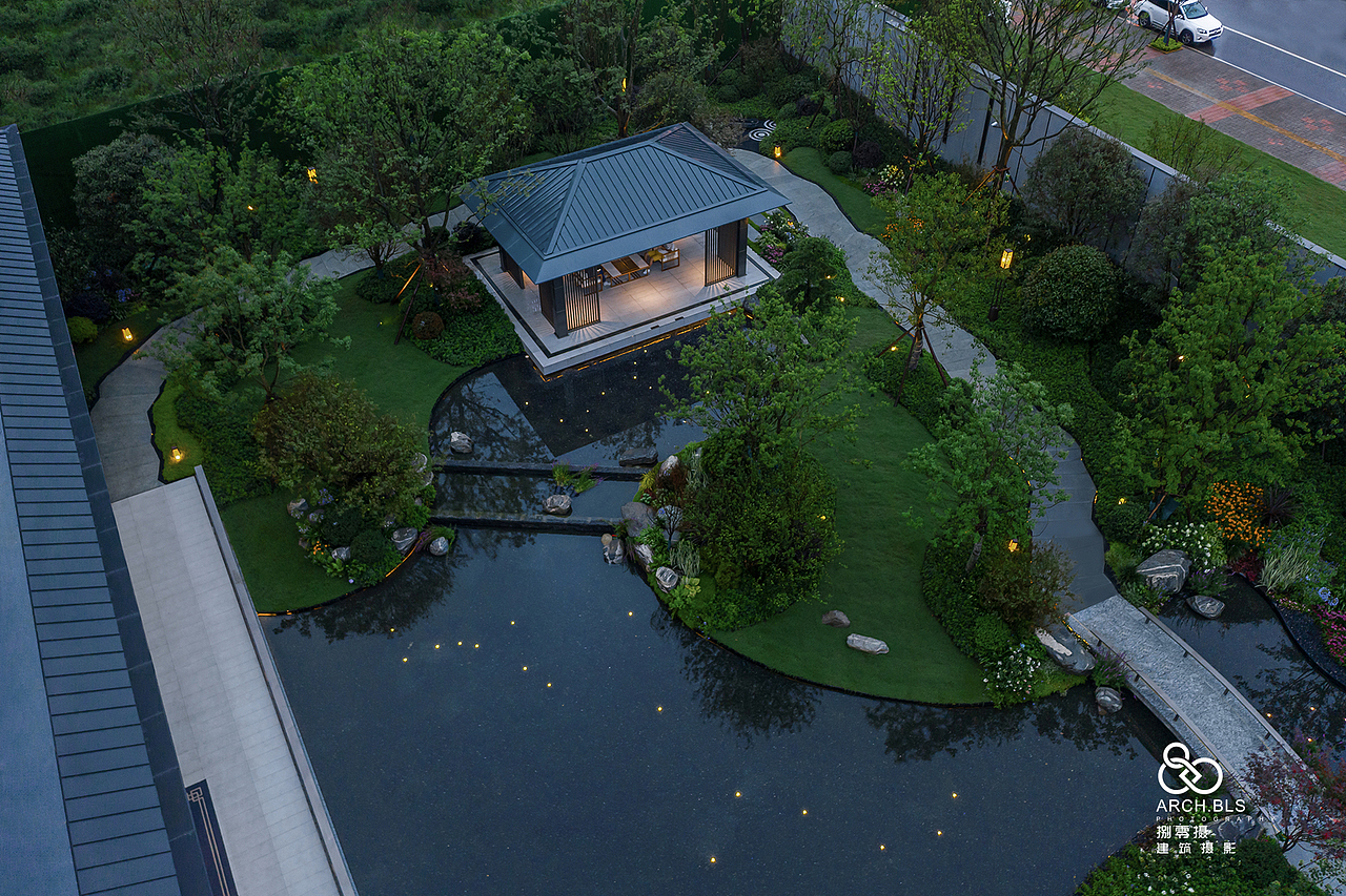 成都彭州弘阳营销中心景观实景