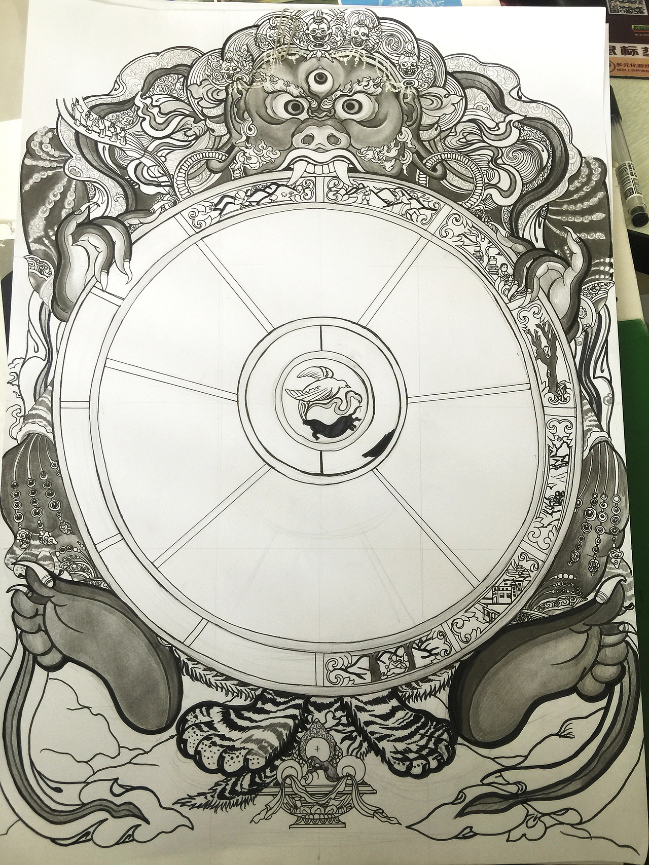 六道轮回图（图ZNDQwNjQxNzY=） - 创作习作 - 站酷设计师宇文忠觉原创素材 - 站酷ZCOOL