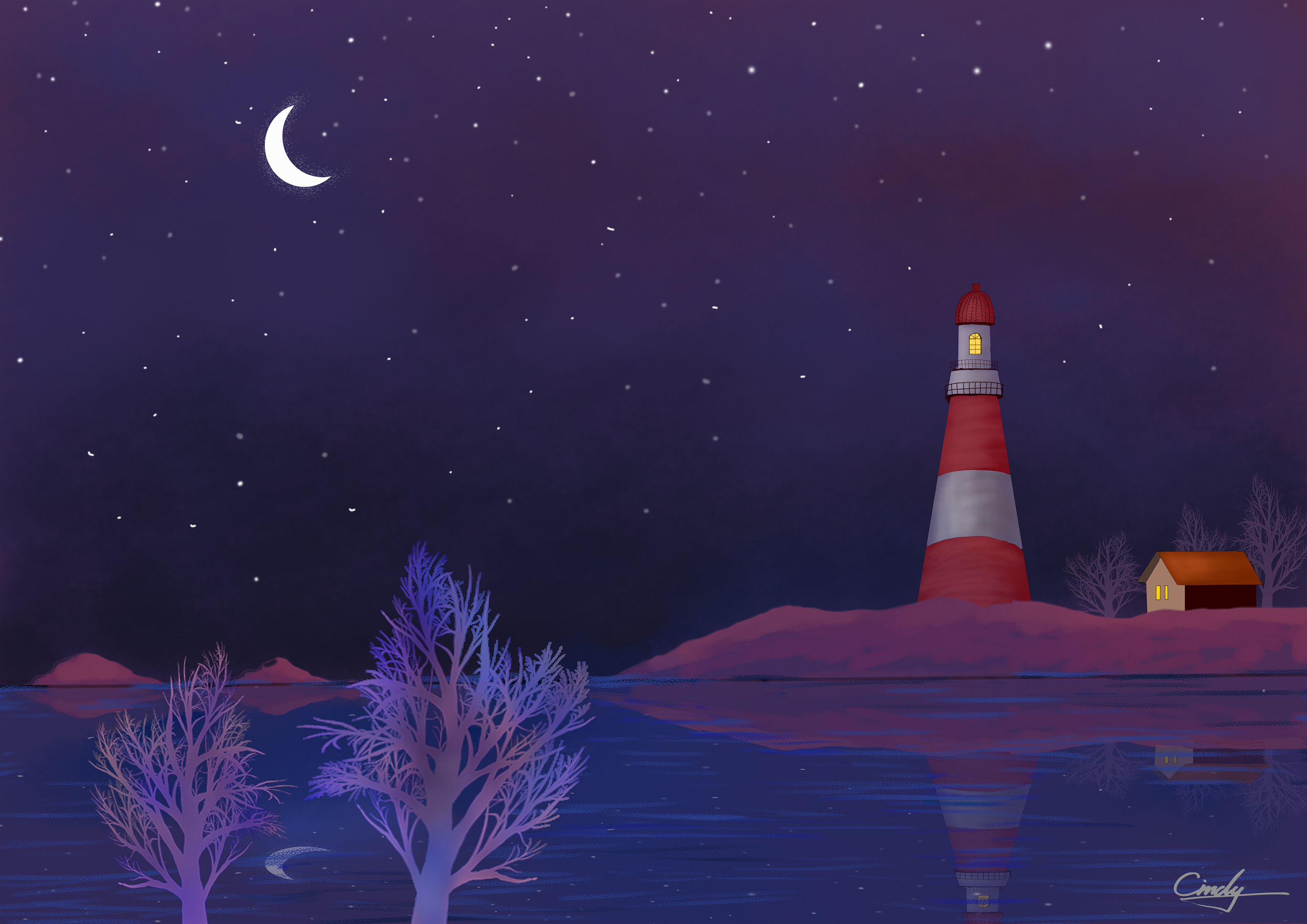 灯塔|插画|商业插画|cindy201895 - 原创作品 - 站酷 (zcool)