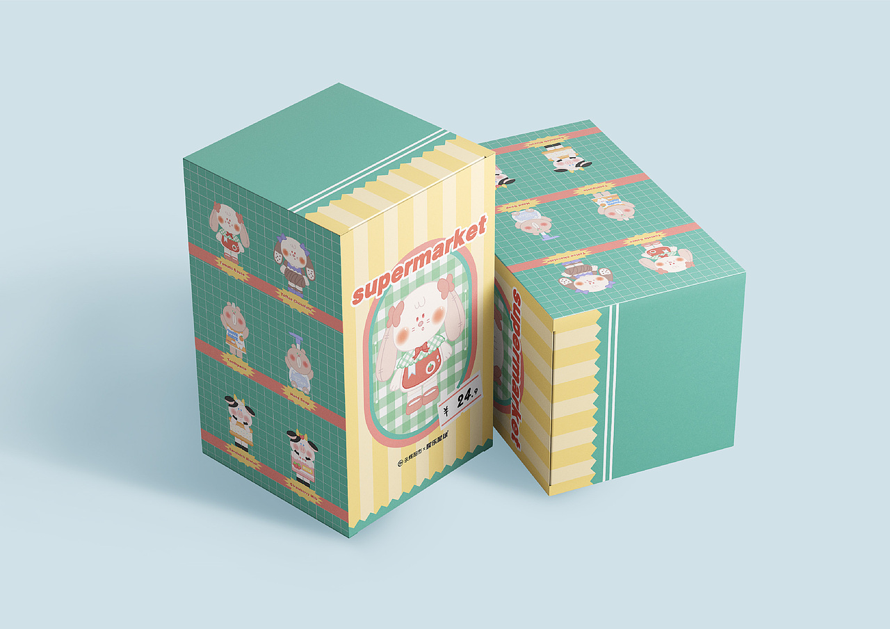 超市系列动物IP盲盒设计（图ZMjQ1NzA4MzM2） - IP形象 - 站酷设计师超重力兔子hanna原创素材 - 站酷ZCOOL