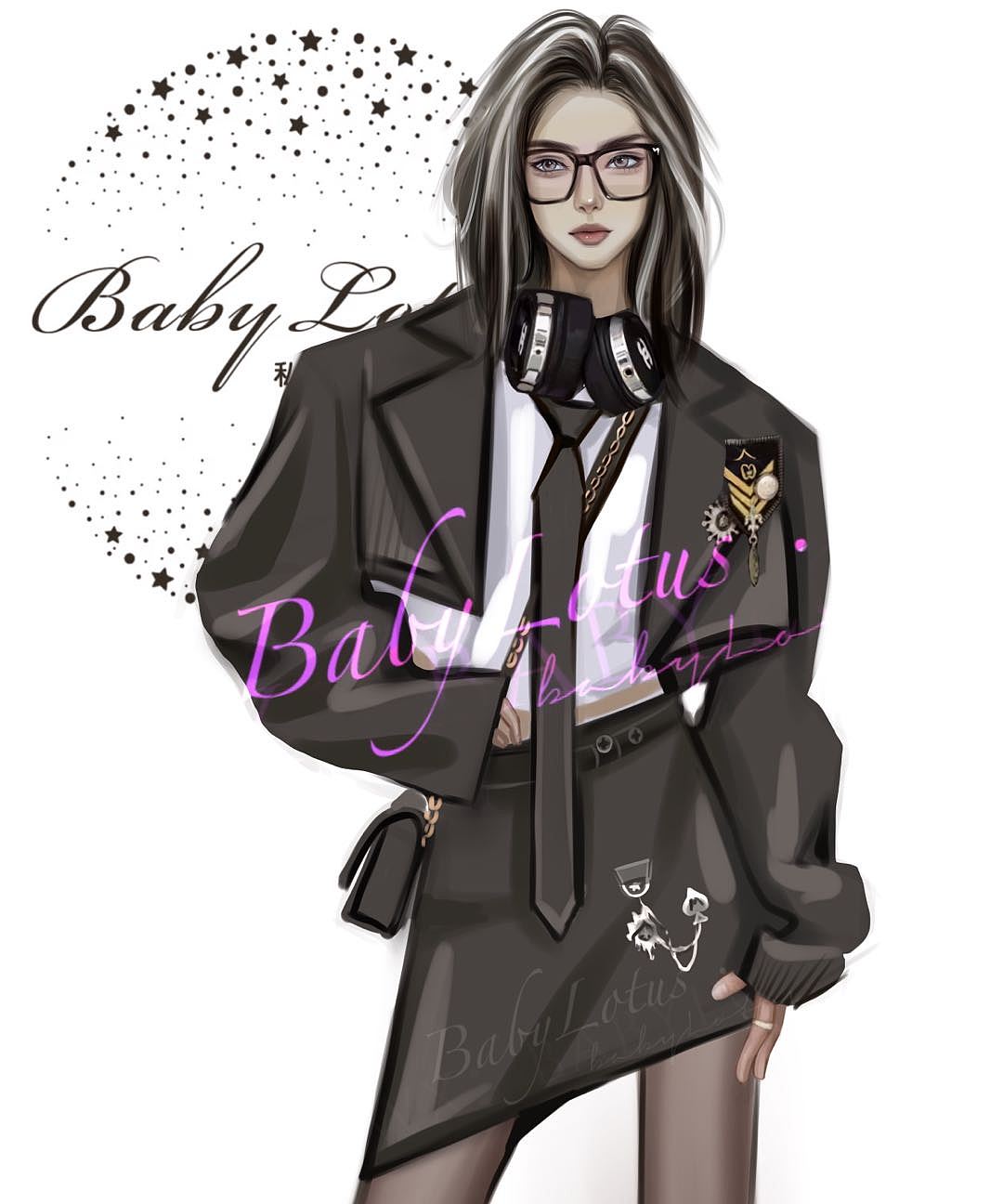 cool穿搭（图ZMzA0NTkxNzcy） - 商业插画 - 站酷设计师BabyLotus原创素材 - 站酷ZCOOL