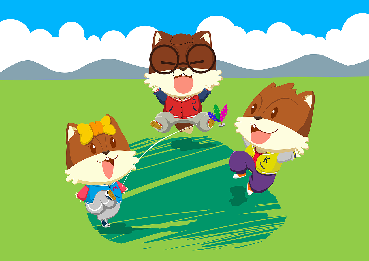 【三只松鼠】校园 生活 追忆 儿时（图ZMzYwNTAzMDA=） - 商业插画 - 站酷设计师松鼠IP内容中心原创素材 - 站酷ZCOOL