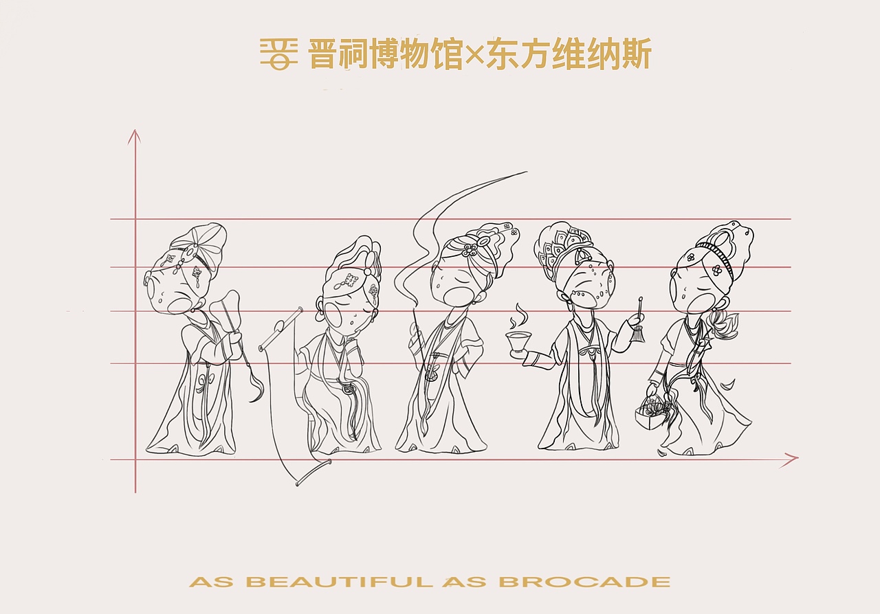 晋祠博物馆侍女群像IP形象盲盒设计全案