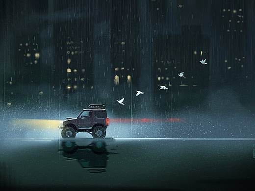 日记速涂插画