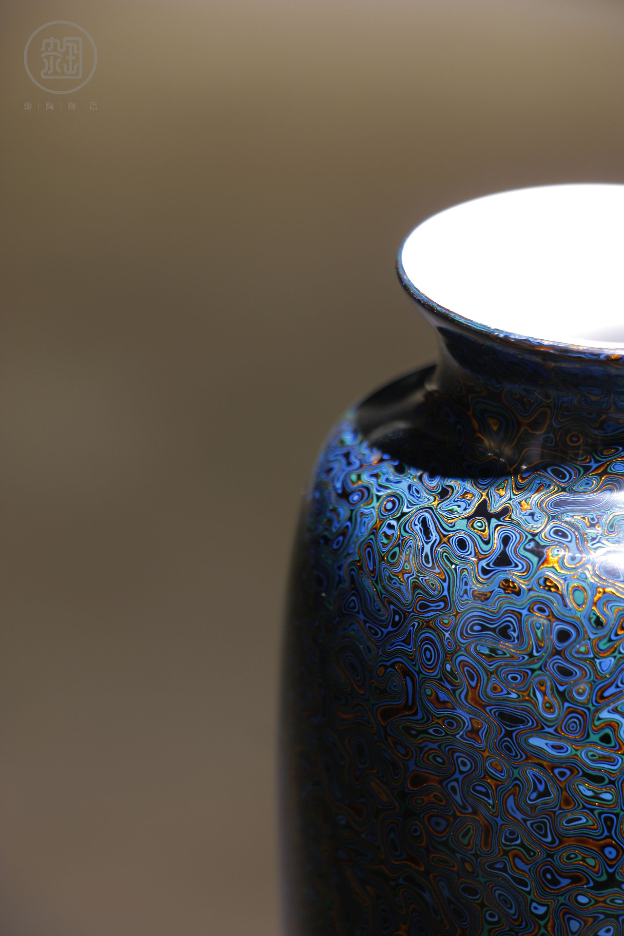 非遗手工艺大漆犀皮花器