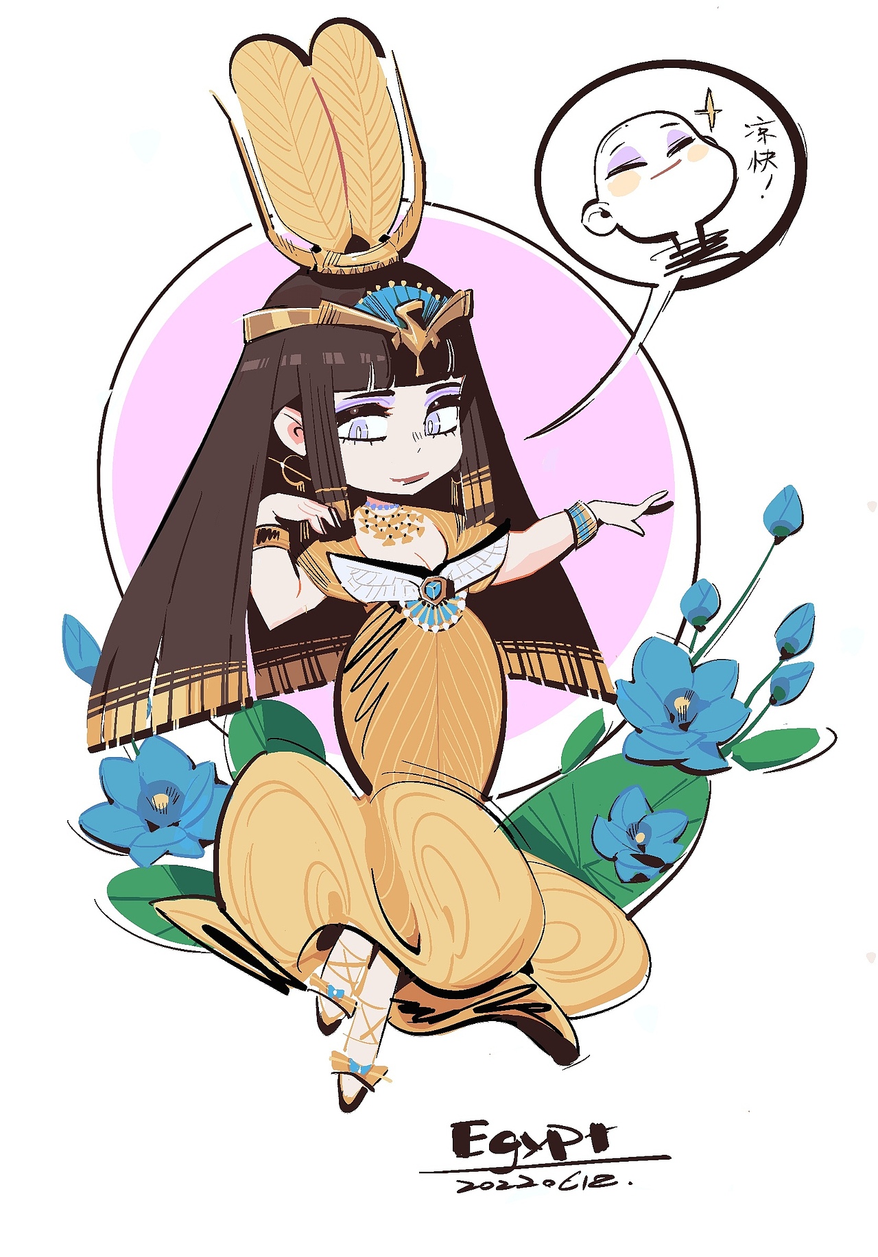 原创插画|埃及风格