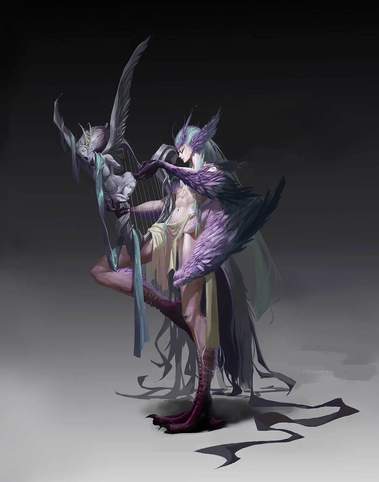 鸟人|插画|游戏原画|丶夏光_原创作品-站酷zcool