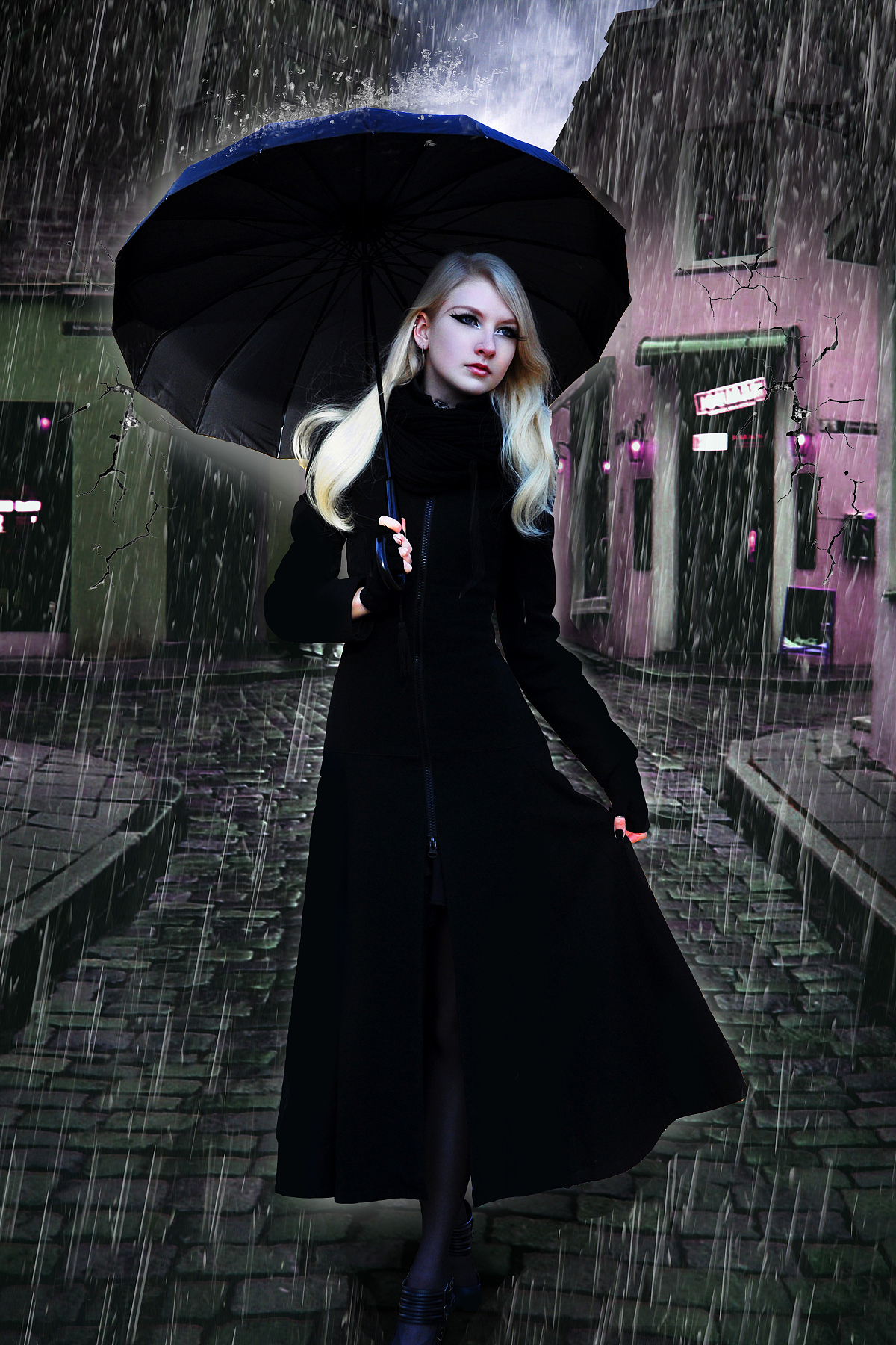 雨中人和森林女