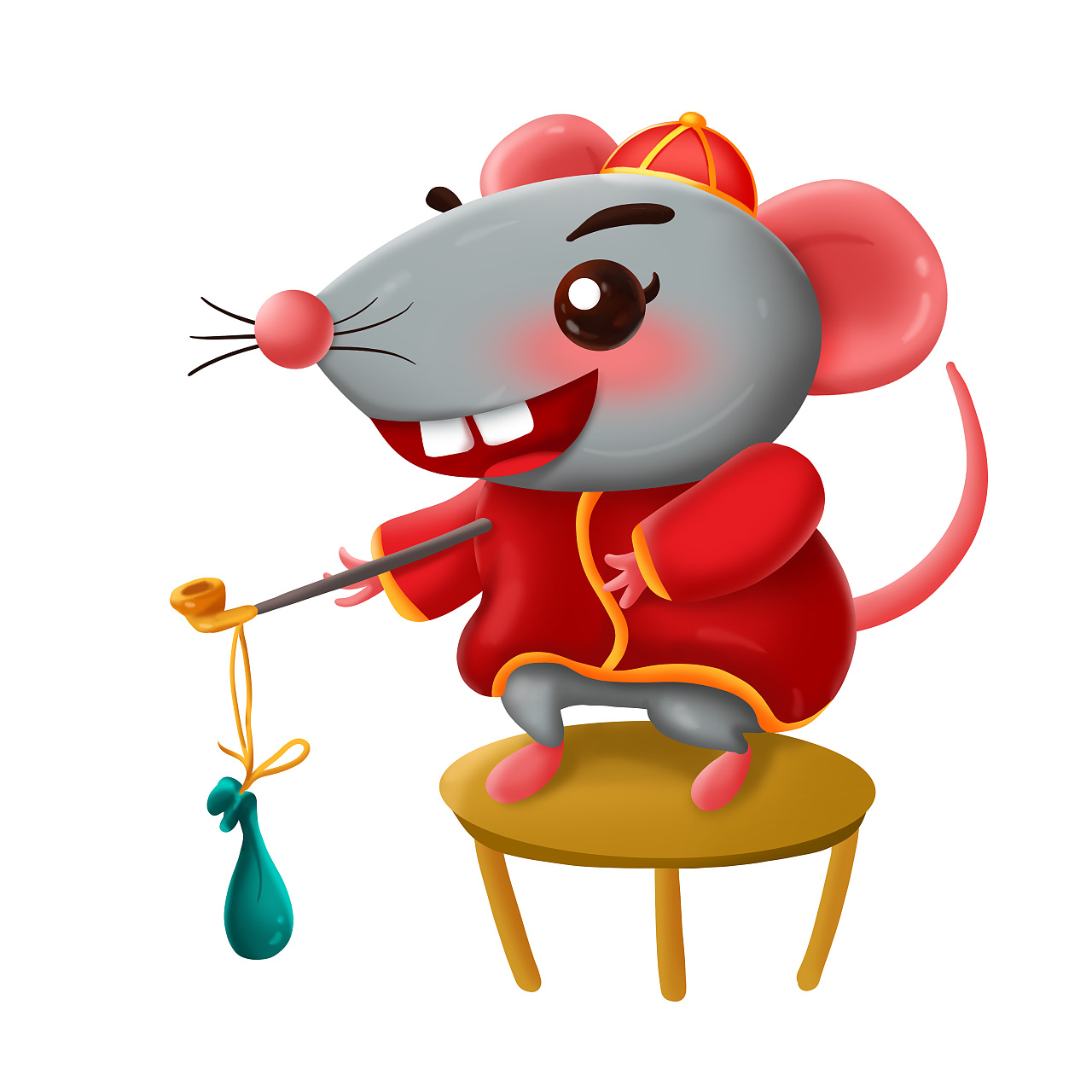 卡通可爱动物老鼠点赞动态表情包gif动图下载-包图网