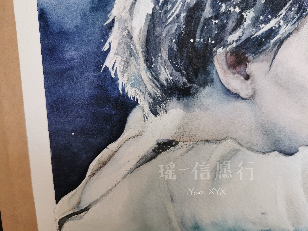 8开水彩人像泰坦尼克号