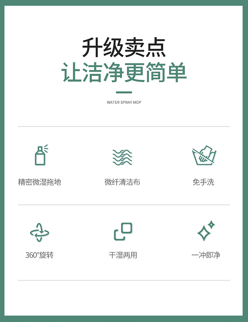 家庭/个人清洁工具 > 家务地板清洁用具  平板拖把详情