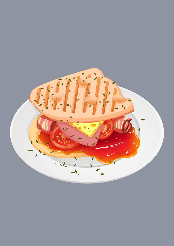 手工热烤三明治