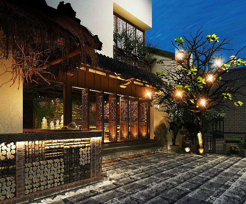 成都二当家花园餐厅设计装修效果图