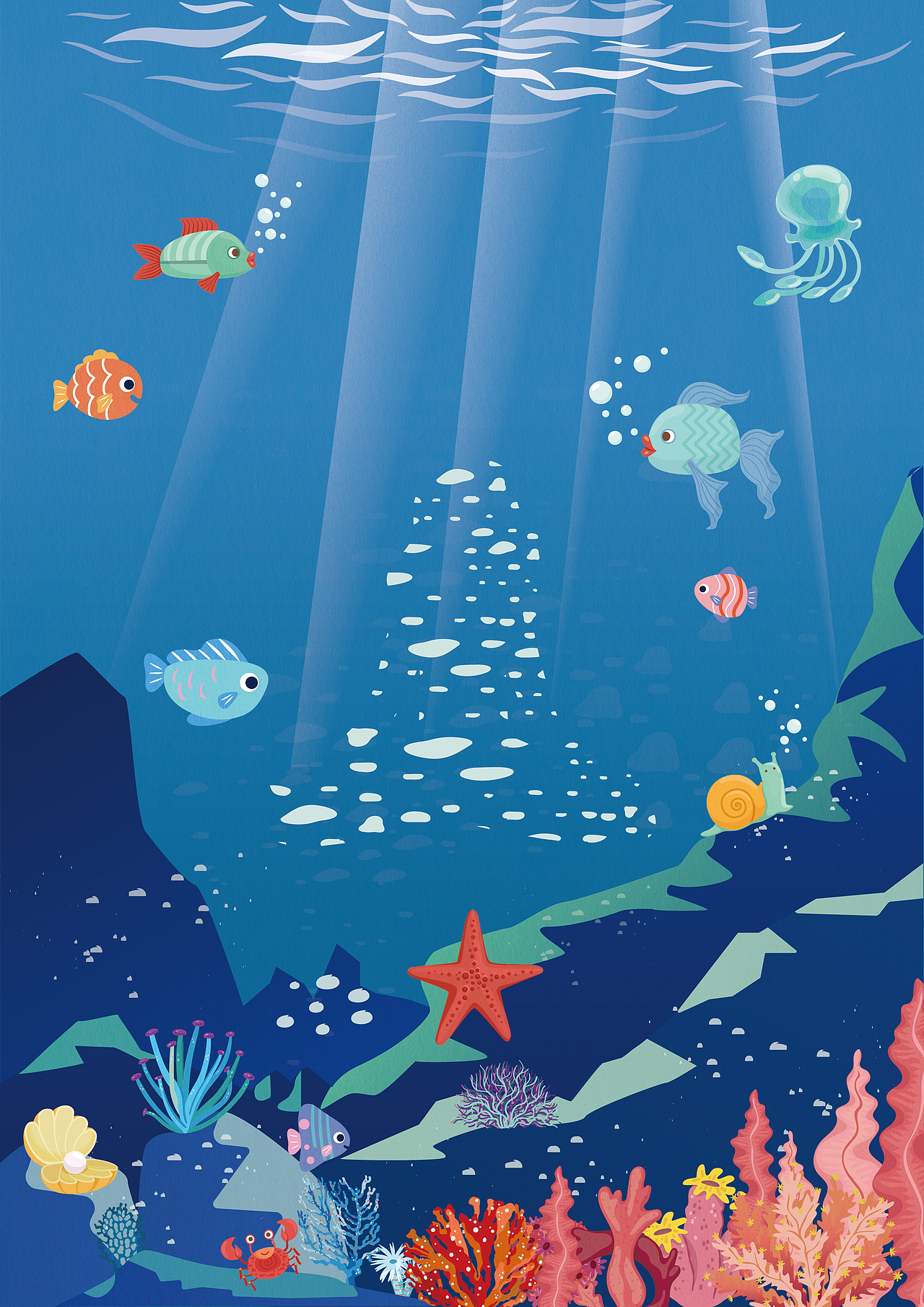 海底|插画|创作习作|这里是十二的频道_临摹作品-站酷(zcool)