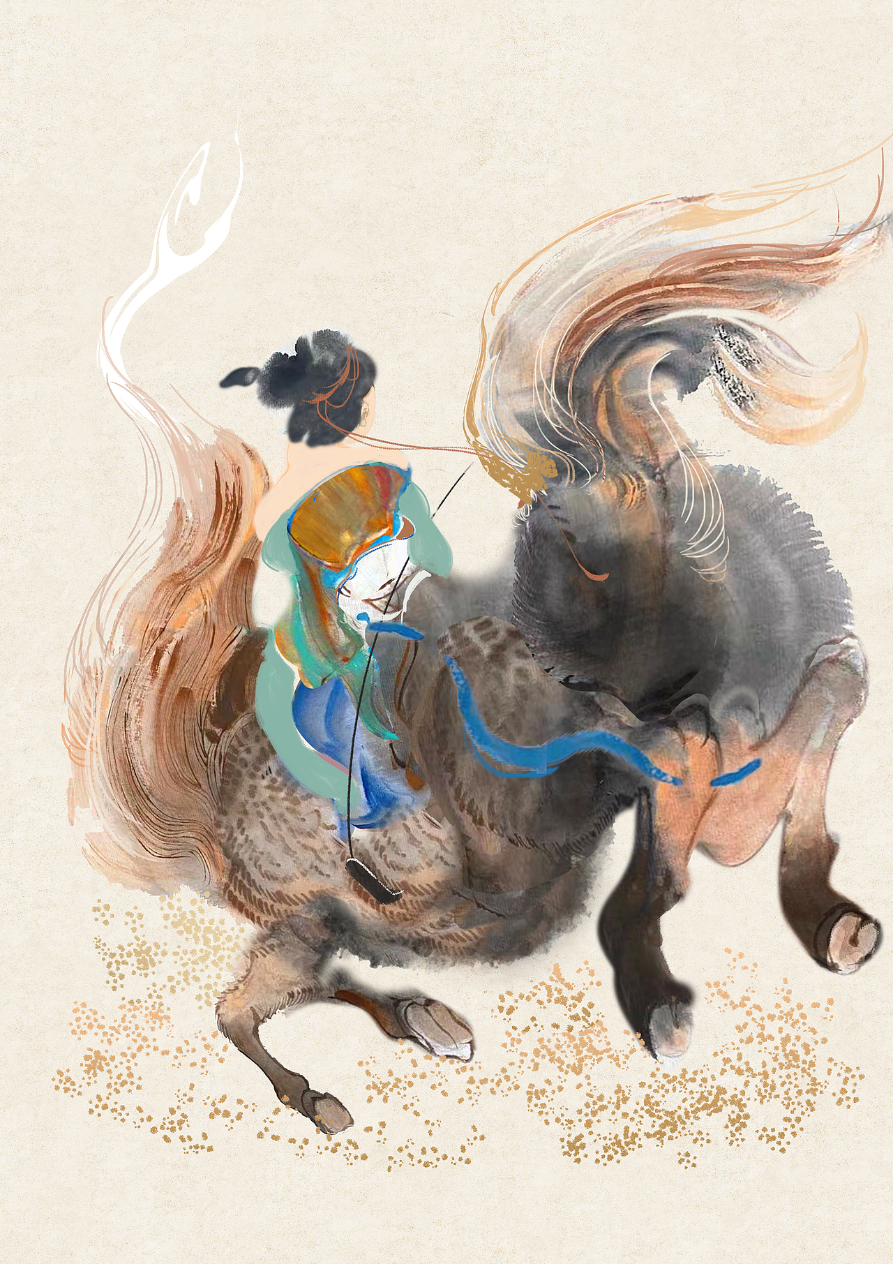 唐女冰球图（图ZMjgyNDQ1MzQw） - 海报 - 站酷设计师寒江雪的插画原创素材 - 站酷ZCOOL