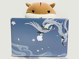 鶴影天青-電腦殼