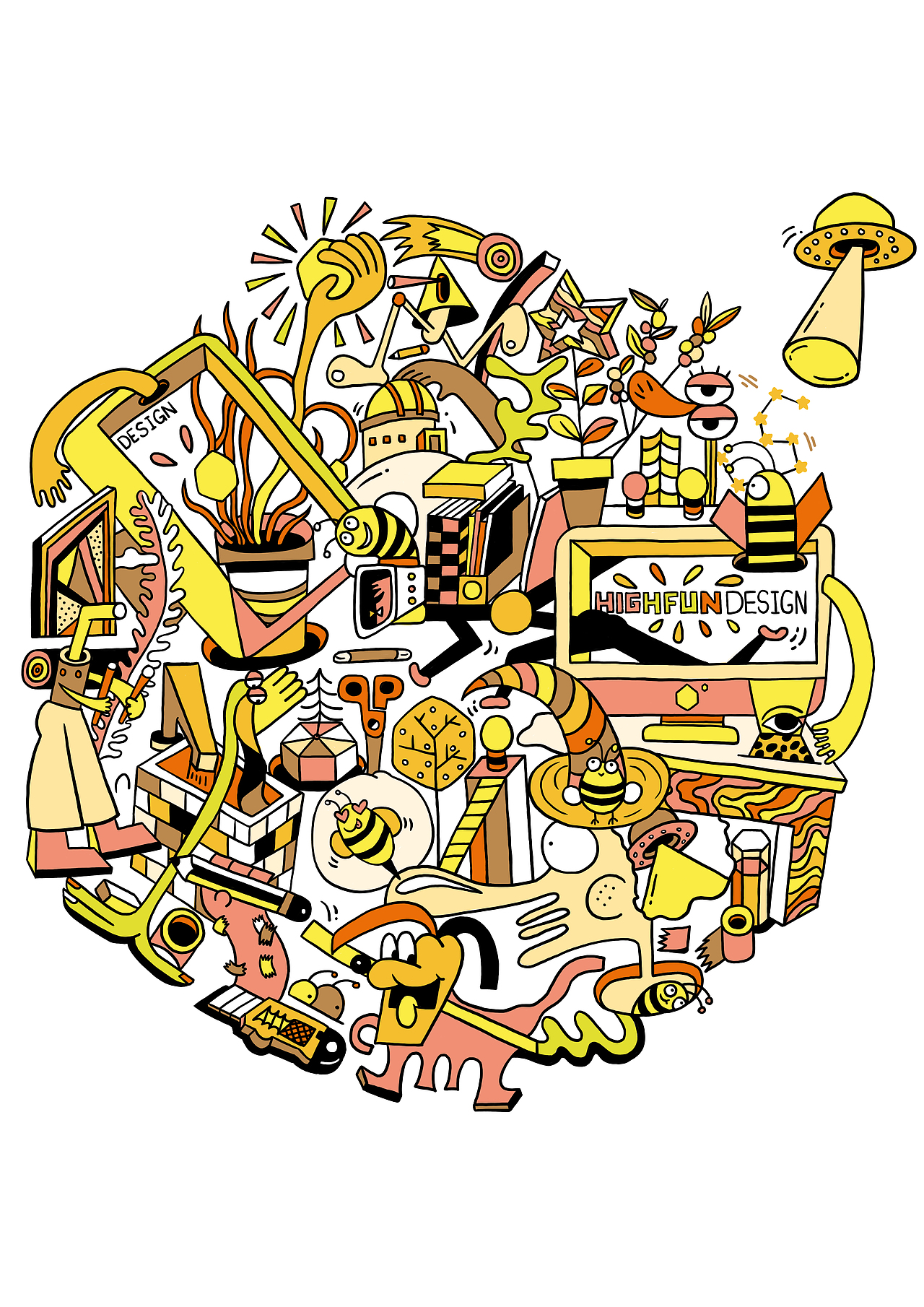 工作室2018年狗年跨年视觉插画（图ZMjA2MDc5MDA4） - 海报 - 站酷设计师Moliy酱酱原创素材 - 站酷ZCOOL