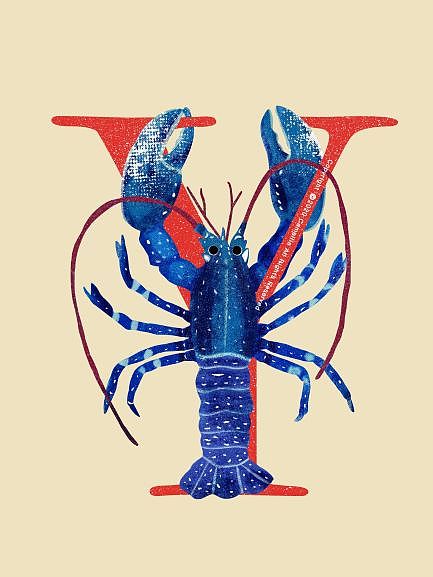 26个字母与动物的创意组合插画