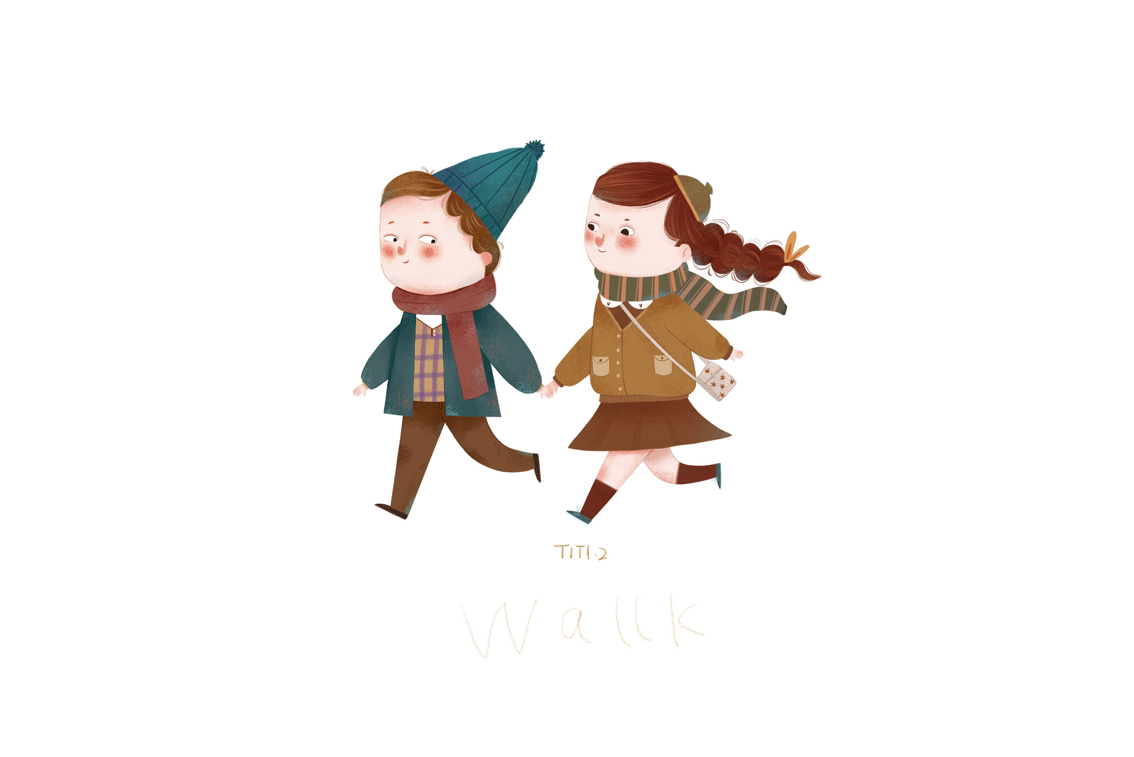 两小无猜～|插画|儿童插画|画画的titi - 原创作品 - 站酷 (zcool)