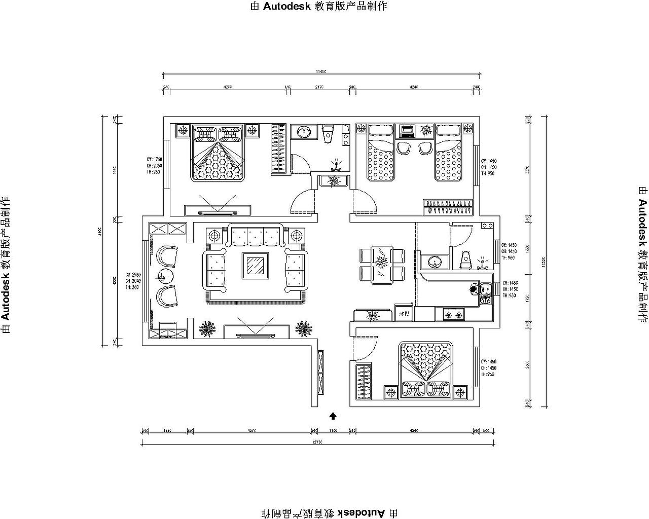 【天海誉天下装修】-139㎡三室两厅-简约美式