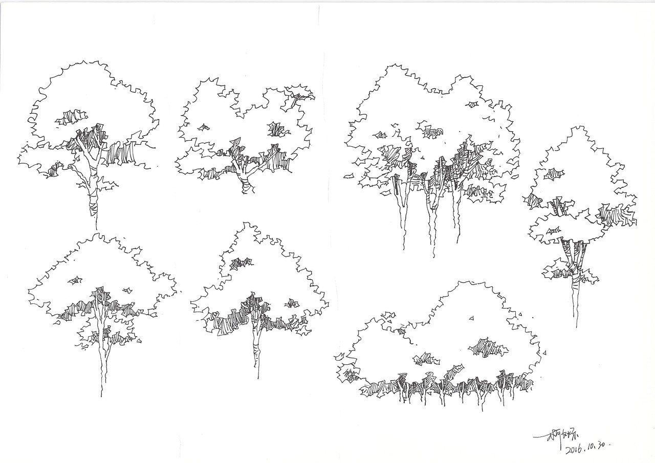 手绘（图ZMTA4NjQwMzg0） - 景观设计 - 站酷设计师抢两个西柚来原创素材 - 站酷ZCOOL