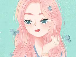 可愛(ài)小女孩動(dòng)態(tài)插畫(huà)