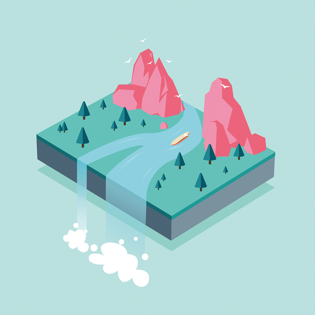 AI手绘山河图（图ZOTg0NjQyNjg=） - 图案 - 站酷设计师细数那叫思念的羊原创素材 - 站酷ZCOOL