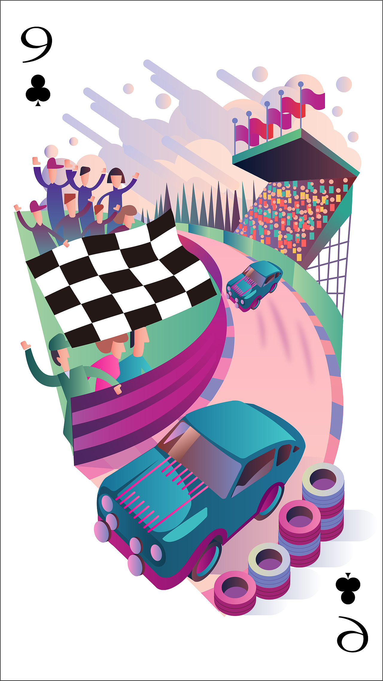 创意汽车扑克牌（图ZMTYxNDc5NTQ0） - 商业插画 - 站酷设计师赤脚追梦侠原创素材 - 站酷ZCOOL