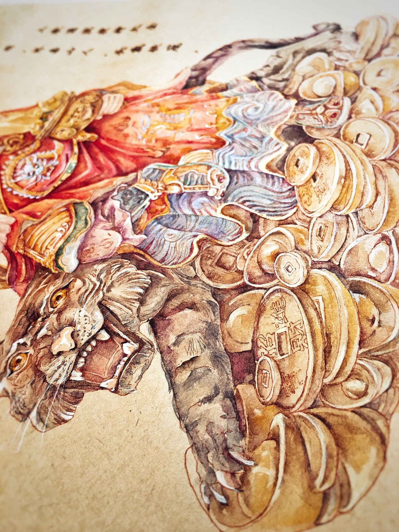 【财神赵公明】-神仙集（图ZNzcxOTgzNzY=） - 商业插画 - 站酷设计师林Caroline原创素材 - 站酷ZCOOL