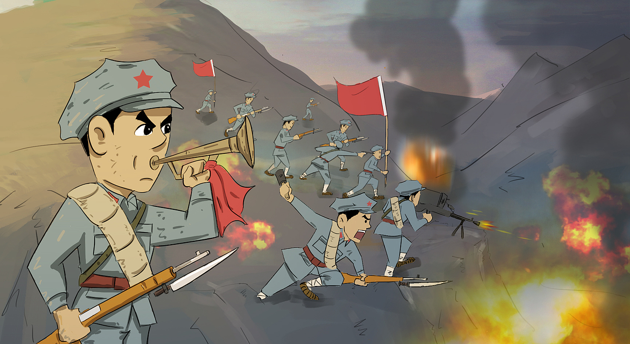 长征漫画故事冲破云雾向赤水