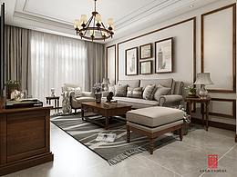 枫桥雅居240平米顶跃美式风格装修案例