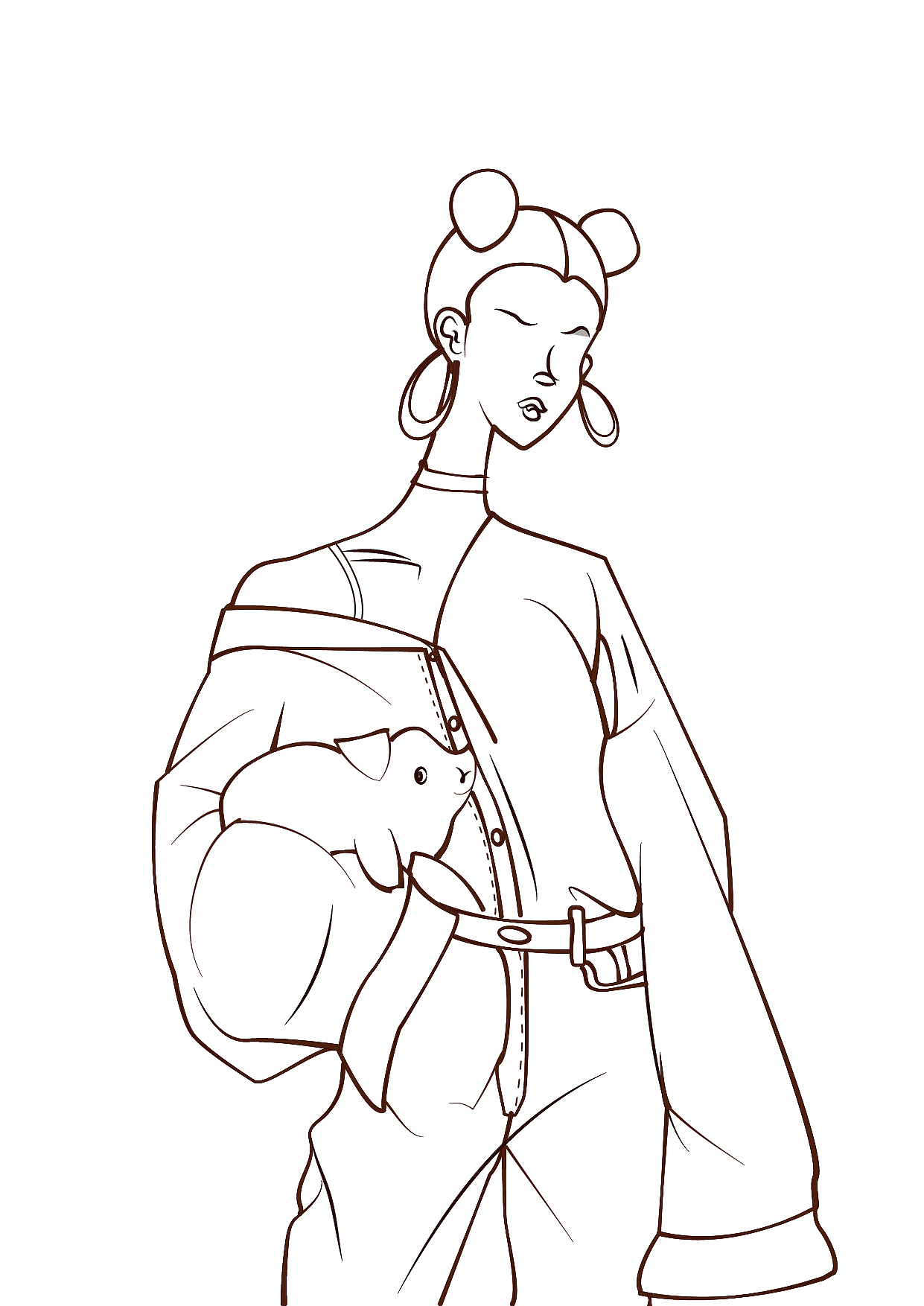 时尚插画——What are you yellow?（图ZMjIyNjE3NDY0） - 创作习作 - 站酷设计师李二熊原创素材 - 站酷ZCOOL