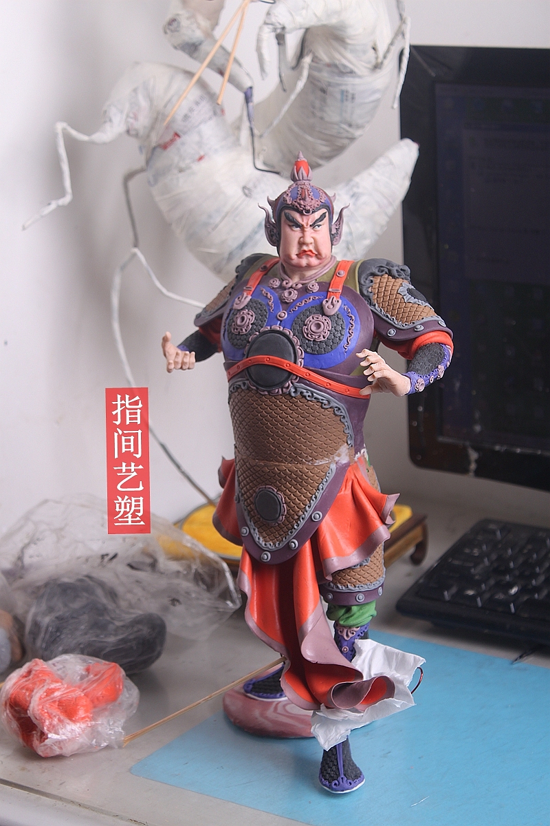 贺加贵面塑软陶(韦陀菩萨 )(图ZNzY4MDM5NTY=) - 手办/模玩 - 站酷设计师贺加贵3D翻糖原创素材 - 站酷ZCOOL