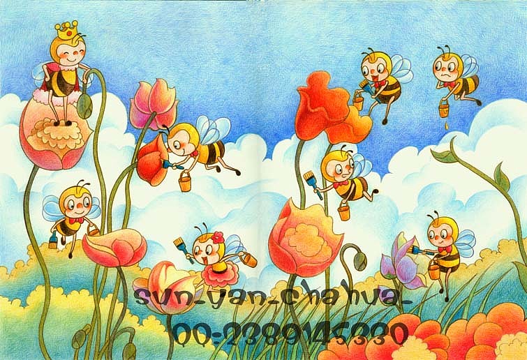 小蜜蜂（图ZODIzNTk0NA==） - 儿童插画 - 站酷设计师末末的彩铅世界原创素材 - 站酷ZCOOL