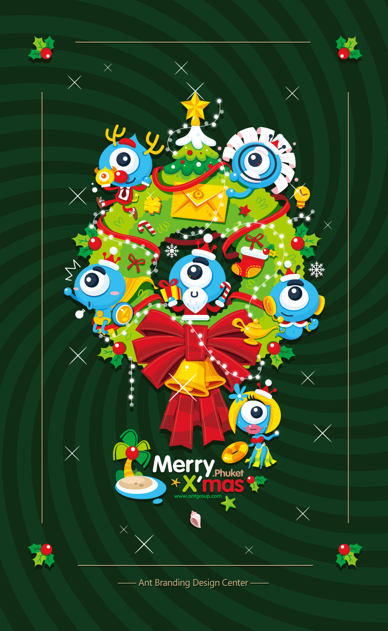 一年前的蚂蚁金服圣诞插图（图ZNjY4NTMxMTY=） - 商业插画 - 站酷设计师UBIG星球原创素材 - 站酷ZCOOL