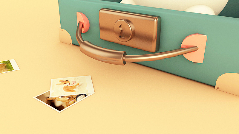 C4D练习,狗年把狗公仔带回家