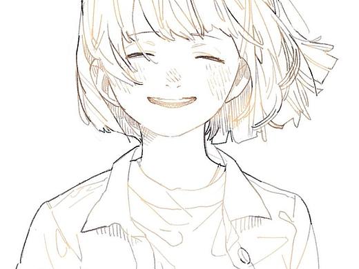 少女插画线稿丨日本插画师 あすぱら