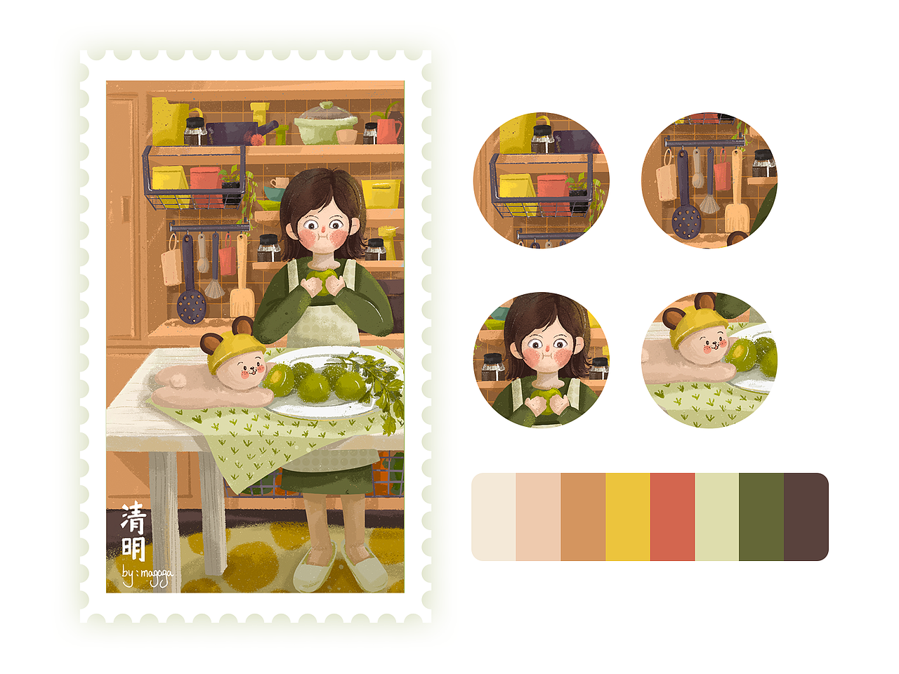 二十四節(jié)氣- - -春夏篇（圖ZMjA2MTIxNTA0） - 閃屏/壁紙 - 站酷設(shè)計師magagaya原創(chuàng)素材 - 站酷ZCOOL