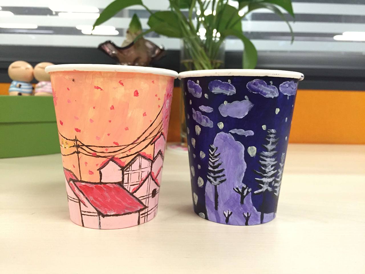 DIY 儿童手工制作贴画 创意纸杯礼盒装 益智创意材料包-阿里巴巴