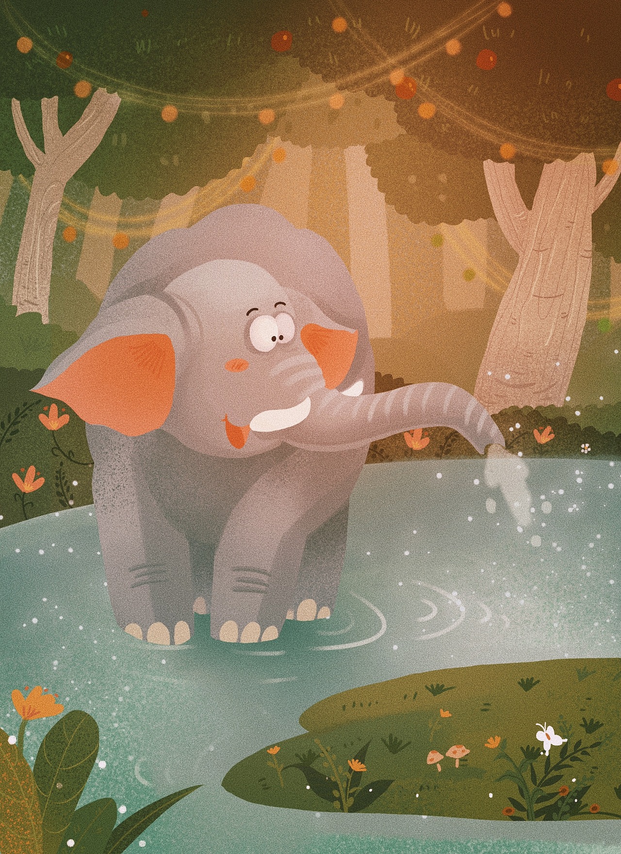 可爱的大象|插画|儿童插画|crystal程晶晶 - 原创作品 - 站酷 (ZCOOL)