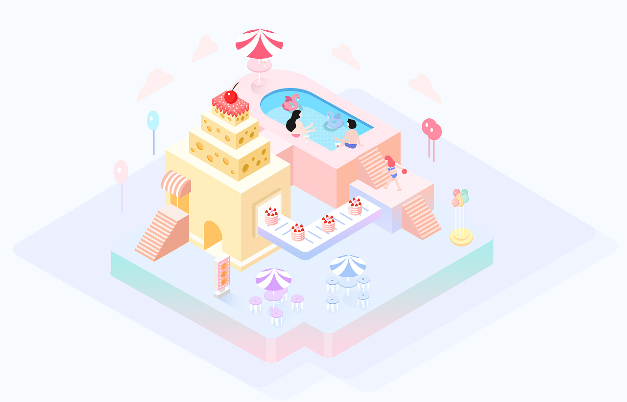 2.5D的闪屏——Happy Summer（图ZMTc0OTk0MTQw） - 创作习作 - 站酷设计师zero_liu原创素材 - 站酷ZCOOL