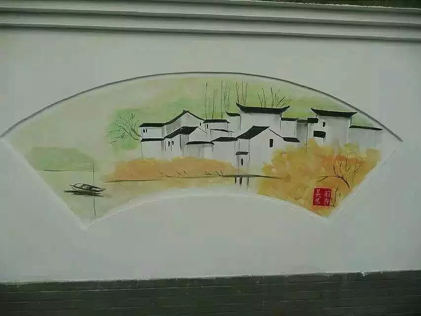 蜀绘壁画作品-乡村文化墙（图ZMTE3NTA2MDU2） - 建筑设计 - 站酷设计师蜀绘壁画原创素材 - 站酷ZCOOL