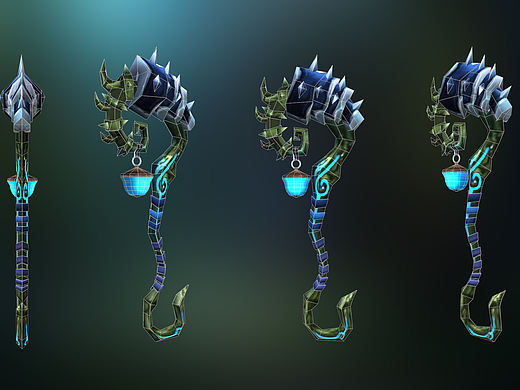 手绘武器模型（个人主页-ZNTcyMzEyMDA=） - 其他 - 站酷设计师土豆YUDOU原创素材 - 站酷ZCOOL