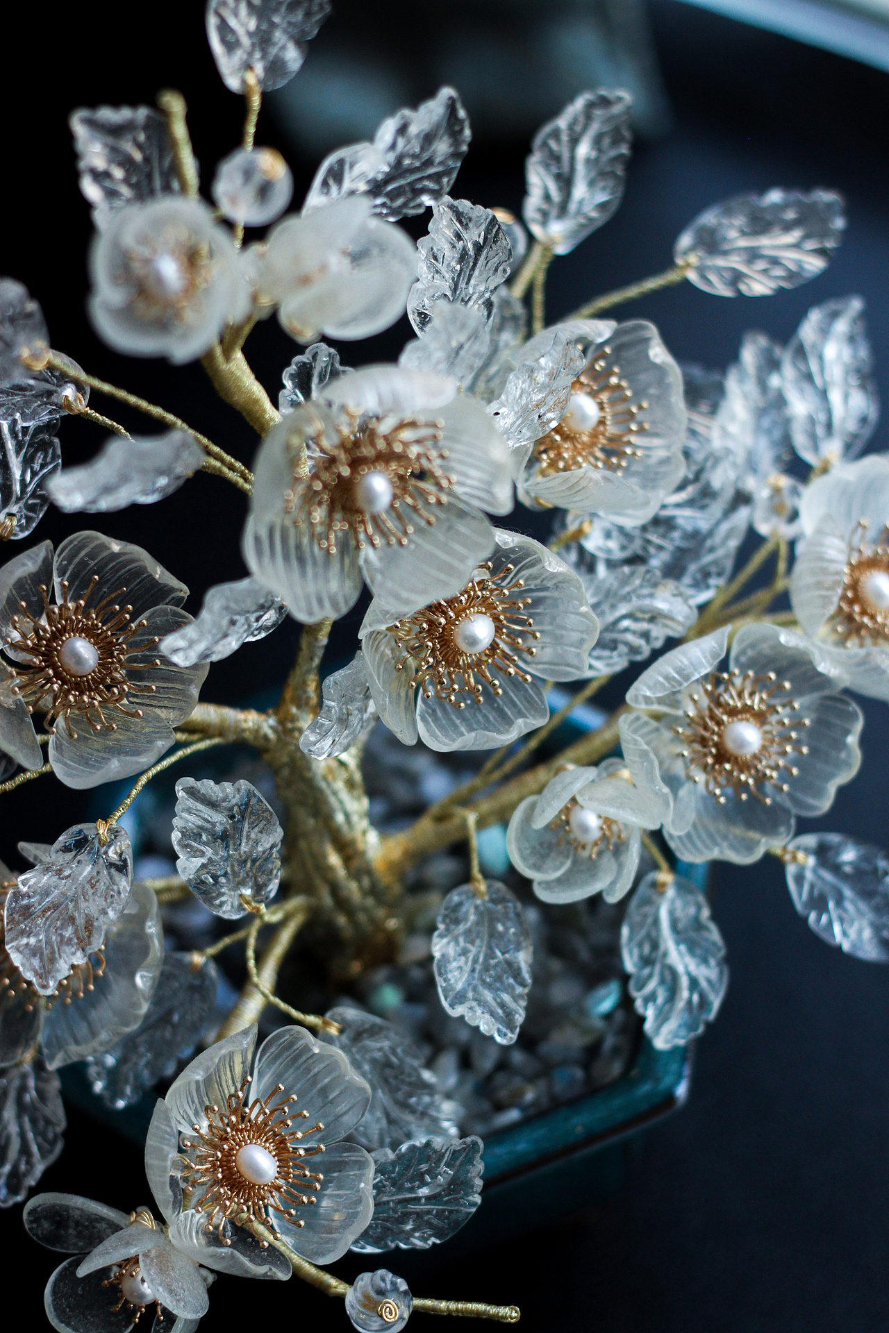 料器花——几盆桌面小摆设